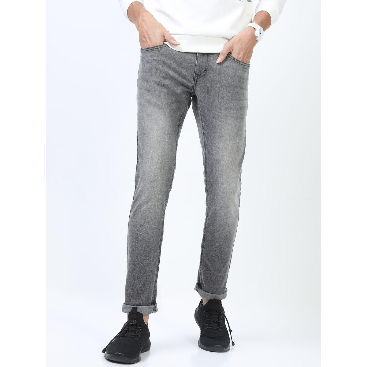 جينز بخصر متوسط مع تفاصيل لون باهت هايلاندر × ستايلي-men-clothing-bottoms-jeans-image-1