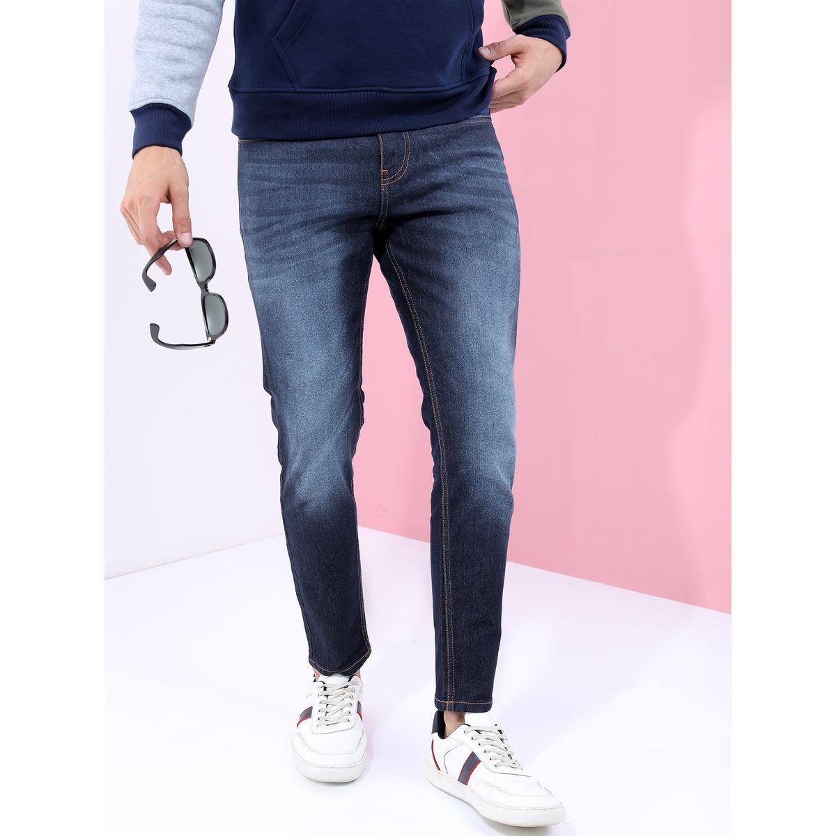 جينز بخصر متوسط مع تفاصيل لون باهت هايلاندر × ستايلي-men-clothing-bottoms-jeans-image-1