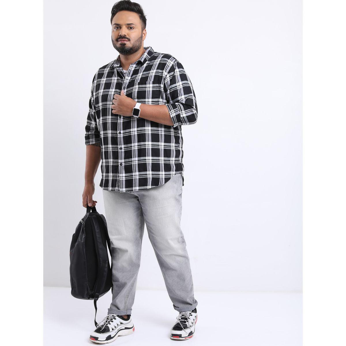 جينز بمقاس كبير وخصر متوسط مع جيوب هايلاندر × ستايلي-men-clothing-bottoms-jeans-image-1