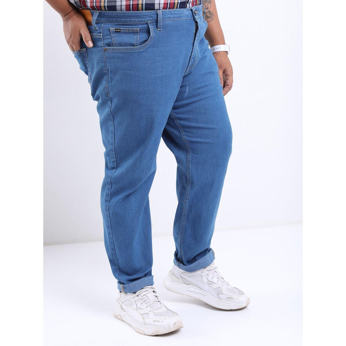 Highlander X Styli  Plus Solid Mid Rise Jeans with Pockets-men-clothing-bottoms-jeans-image-1