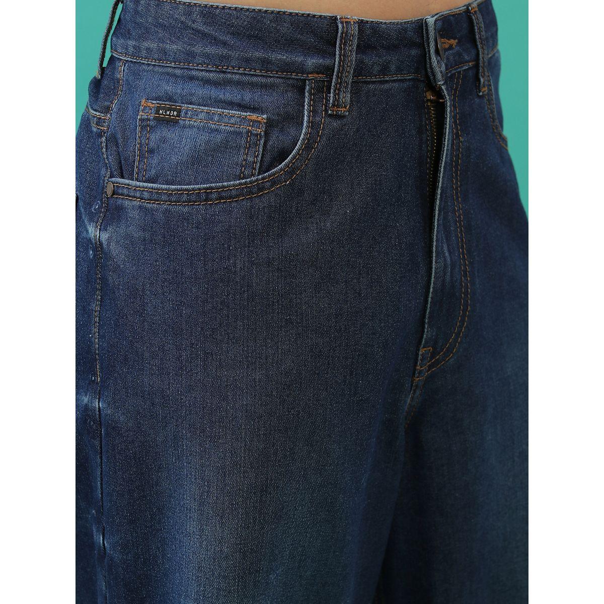 جينز بقصة ارجل مستقيمة مع تفاصيل لون باهت هايلاندر × ستايلي-men-clothing-bottoms-jeans-image-5