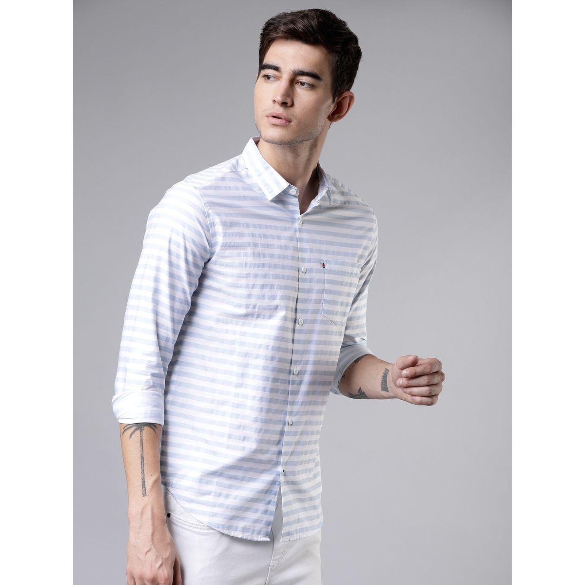 Highlander Striped Slim Fit Shirt with Long Sleeves-men-clothing-shirts-image-1