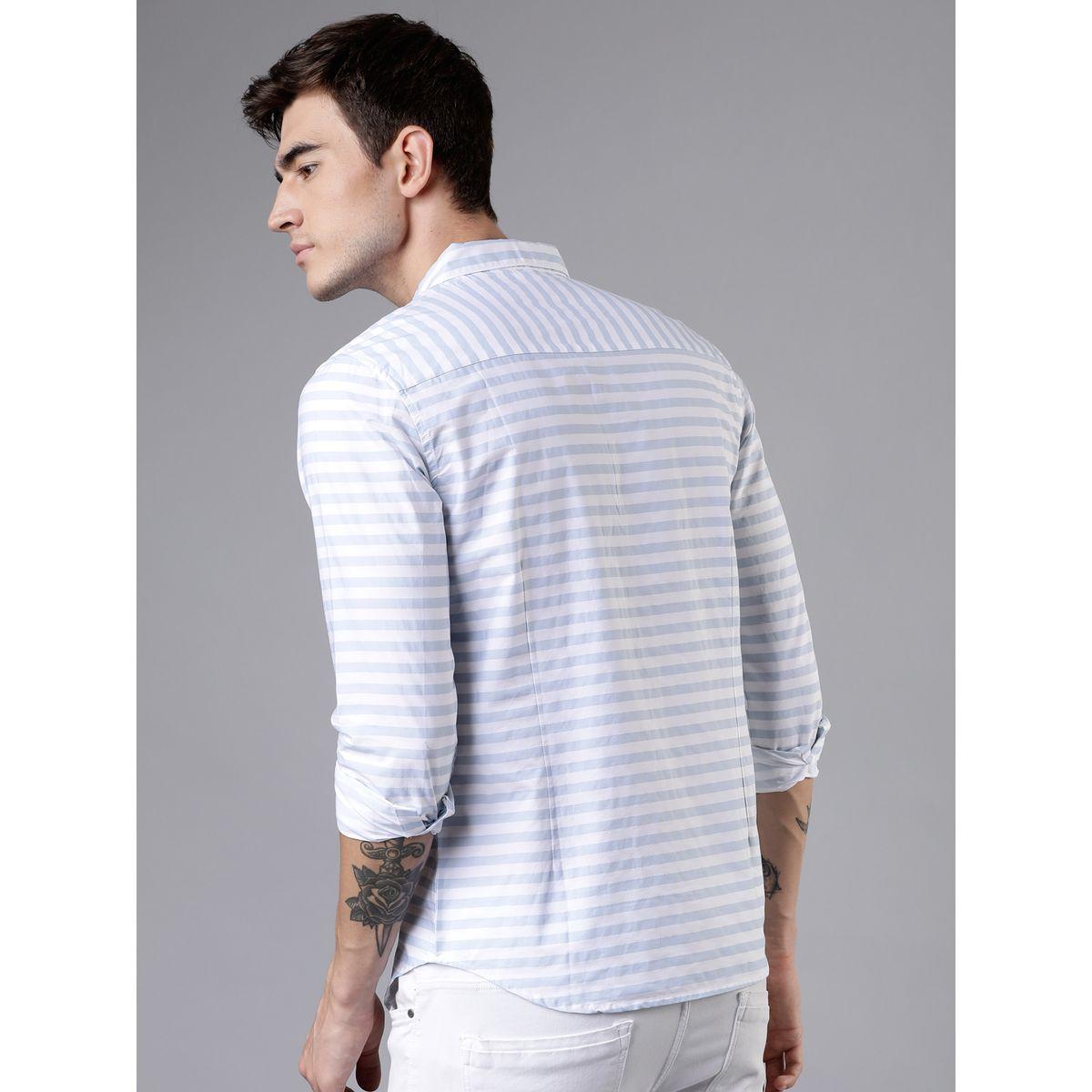 قميص مخطط بقصة سليم فت واكمام طويلة-men-clothing-shirts-image-2