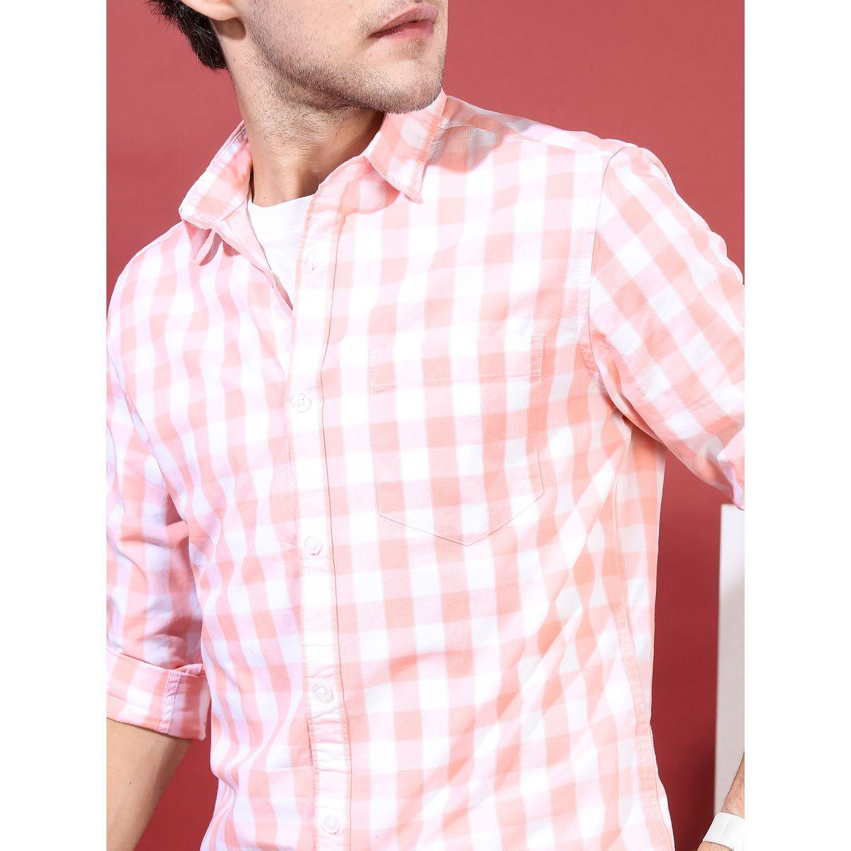 Highlander Gingham Checked Slim Fit Shirt with Long Sleeves-men-clothing-shirts-image-6