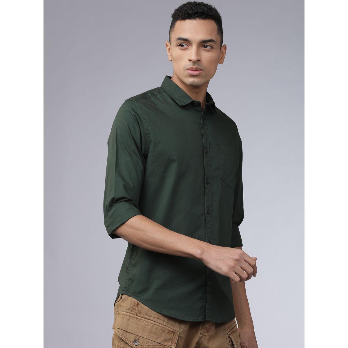 Highlander Solid Chest Pocket Detail Shirt with Long Sleeves-men-clothing-shirts-image-5