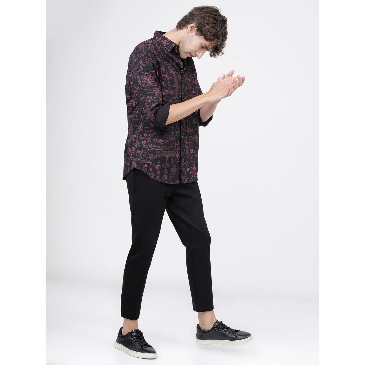 قميص بقصة سليم فت واكمام طويلة هايلاندر × ستايلي-men-clothing-shirts-image-1