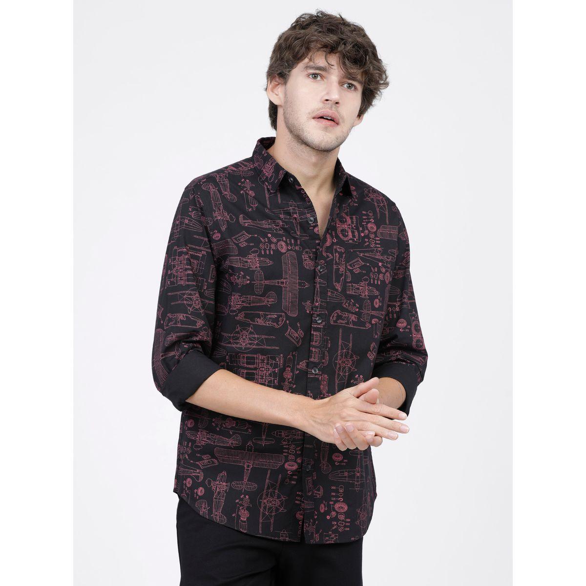 قميص بقصة سليم فت واكمام طويلة هايلاندر × ستايلي-men-clothing-shirts-image-3