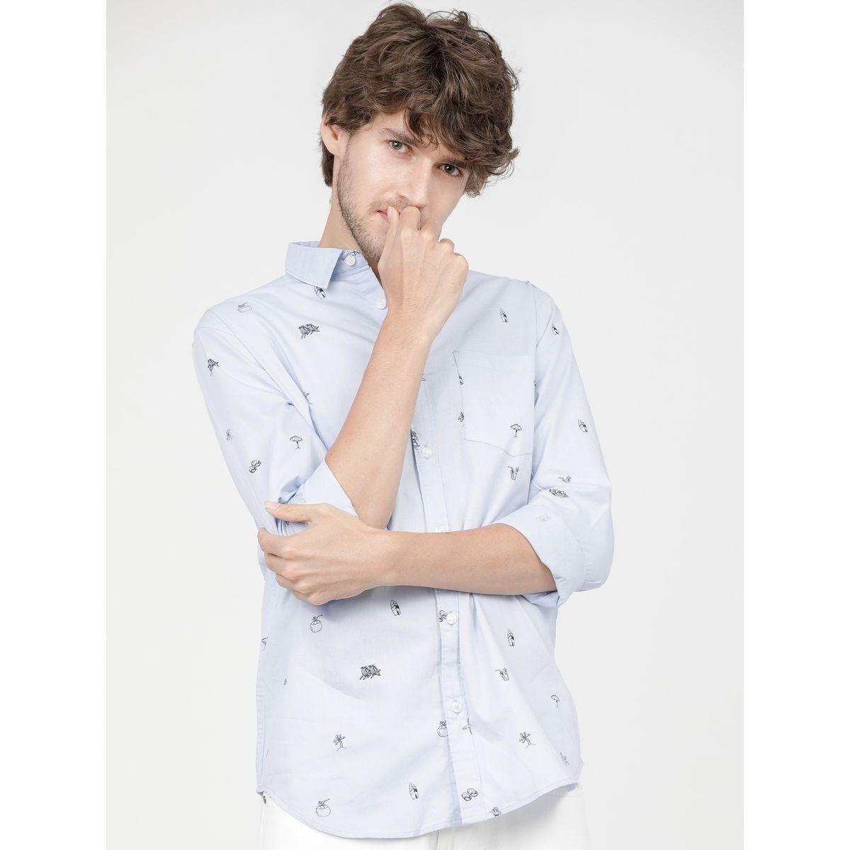 Highlander X Styli  All Over Print Slim Fit Shirt with Long Sleeves-men-clothing-shirts-image-1