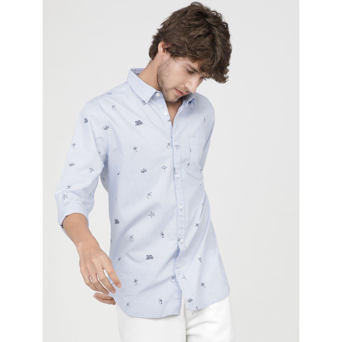 قميص مطبع بالكامل مع اكمام طويلة هايلاندر × ستايلي-men-clothing-shirts-image-4