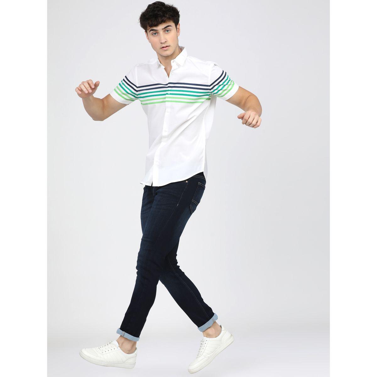 Highlander X Styli  Gradient Stripe Shirt with Short Sleeves-men-clothing-shirts-image-3