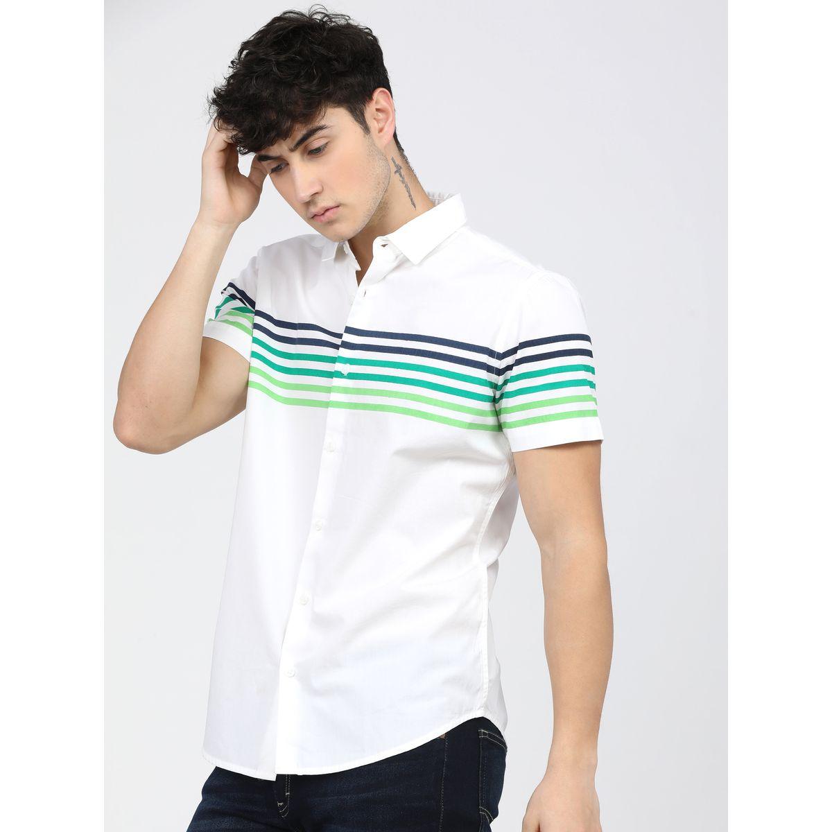 Highlander X Styli  Gradient Stripe Shirt with Short Sleeves-men-clothing-shirts-image-5