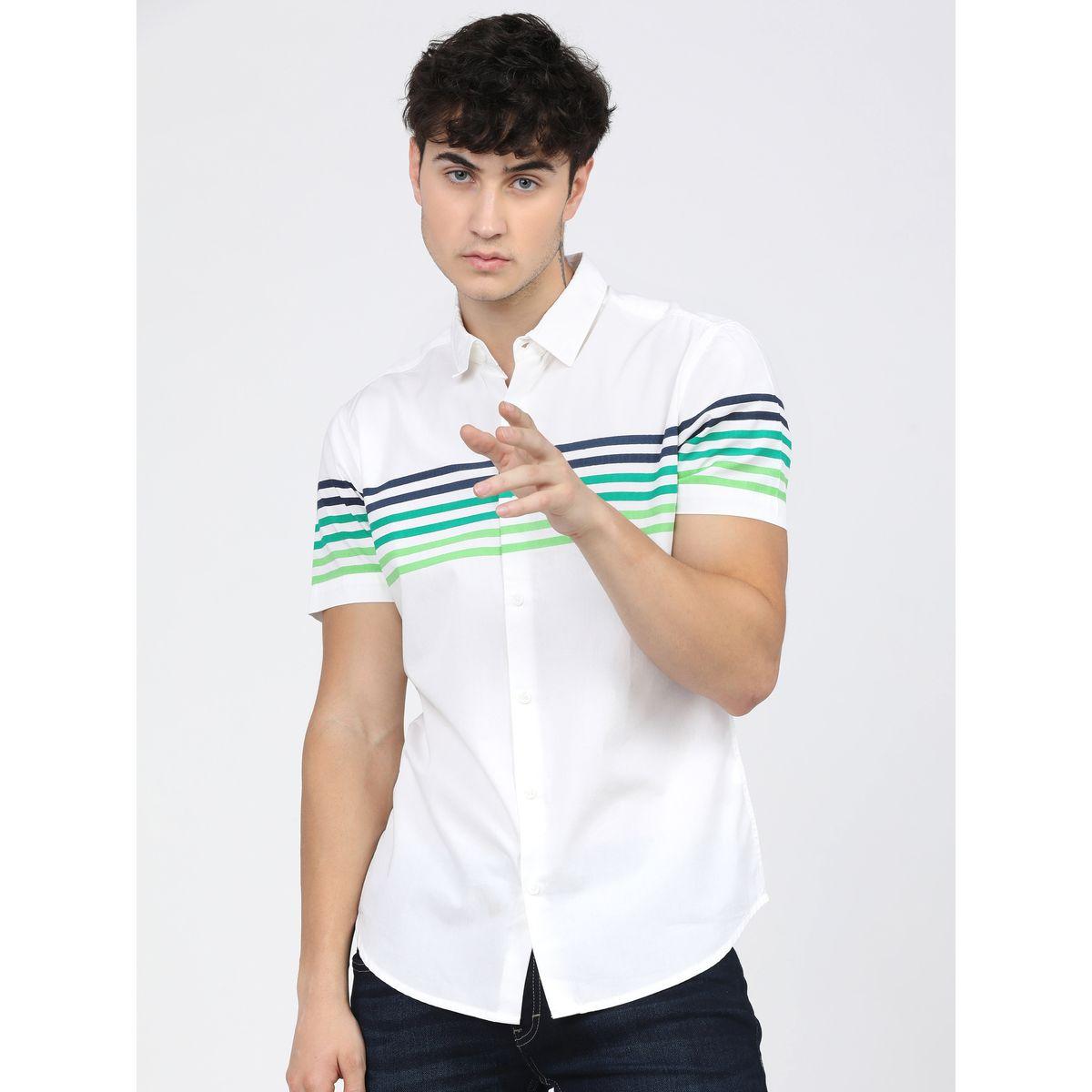 Highlander X Styli  Gradient Stripe Shirt with Short Sleeves-men-clothing-shirts-image-7
