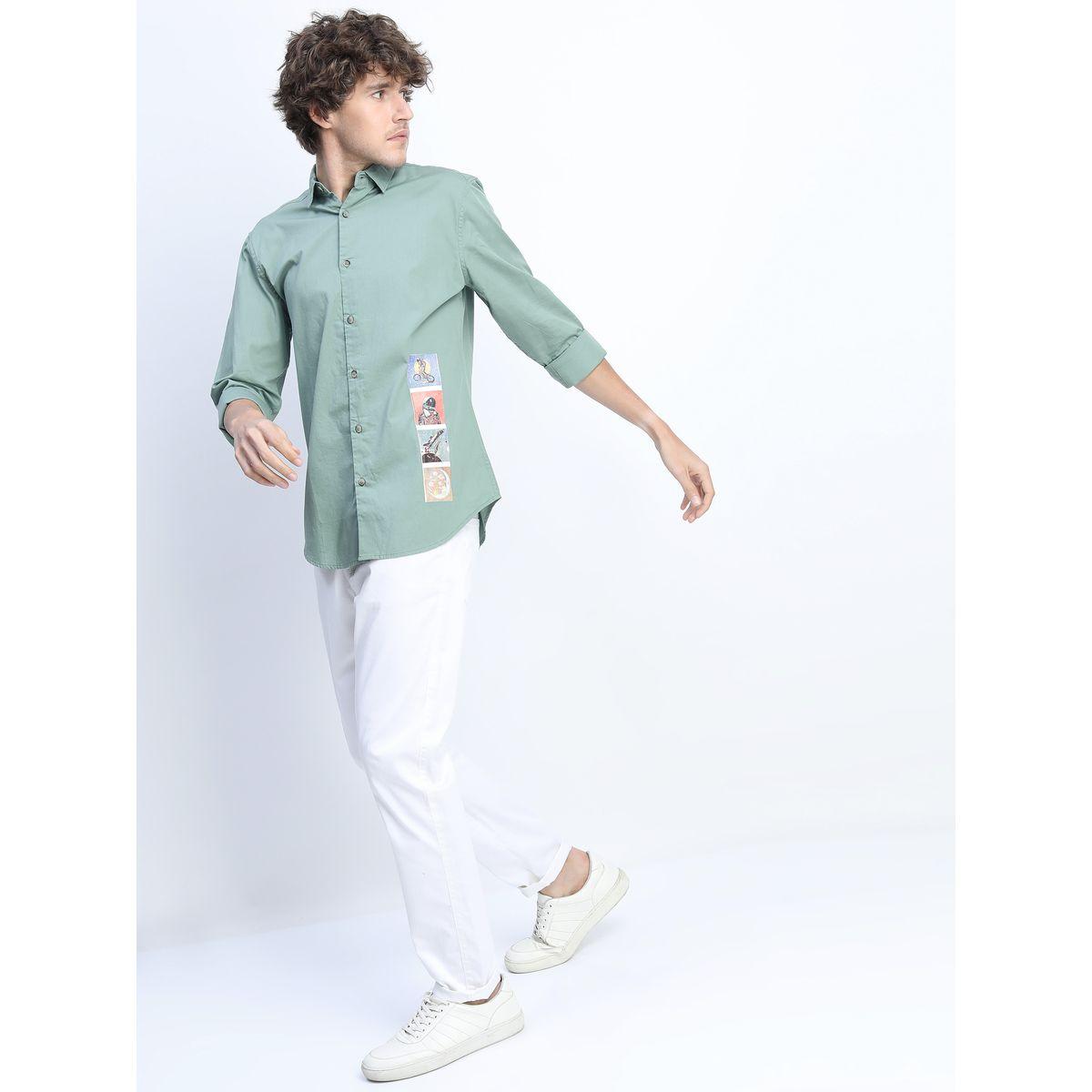 Highlander X Styli  Placement Print Slim Fit Shirt with Long Sleeves-men-clothing-shirts-image-5