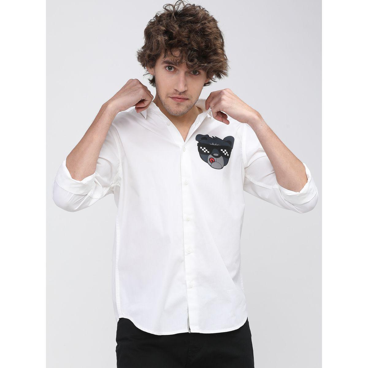 Highlander X Styli  Placement Print Slim Fit Shirt with Long Sleeves-men-clothing-shirts-image-3