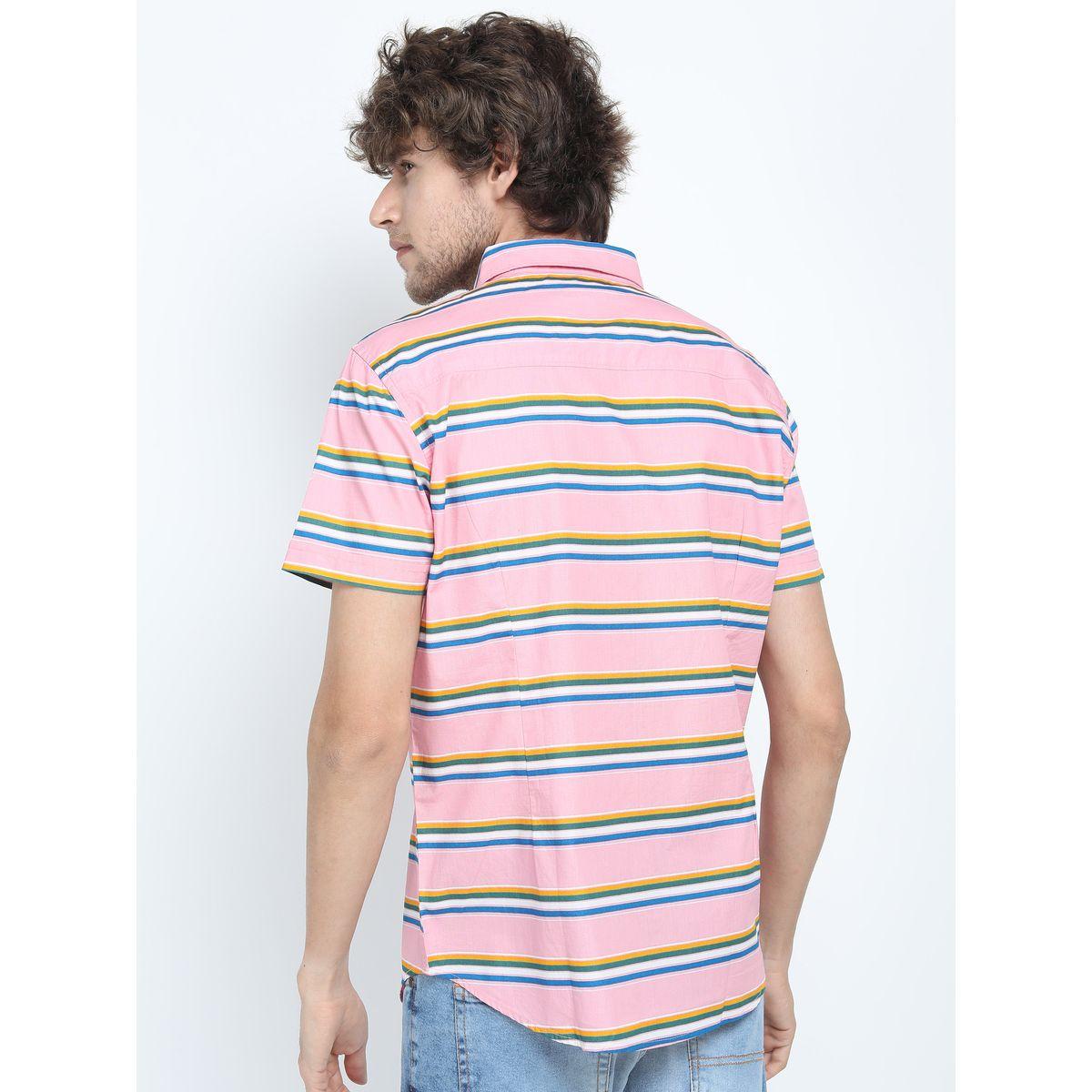قميص بقصة سليم فت واكمام قصيرة هايلاندر × ستايلي-men-clothing-shirts-image-2