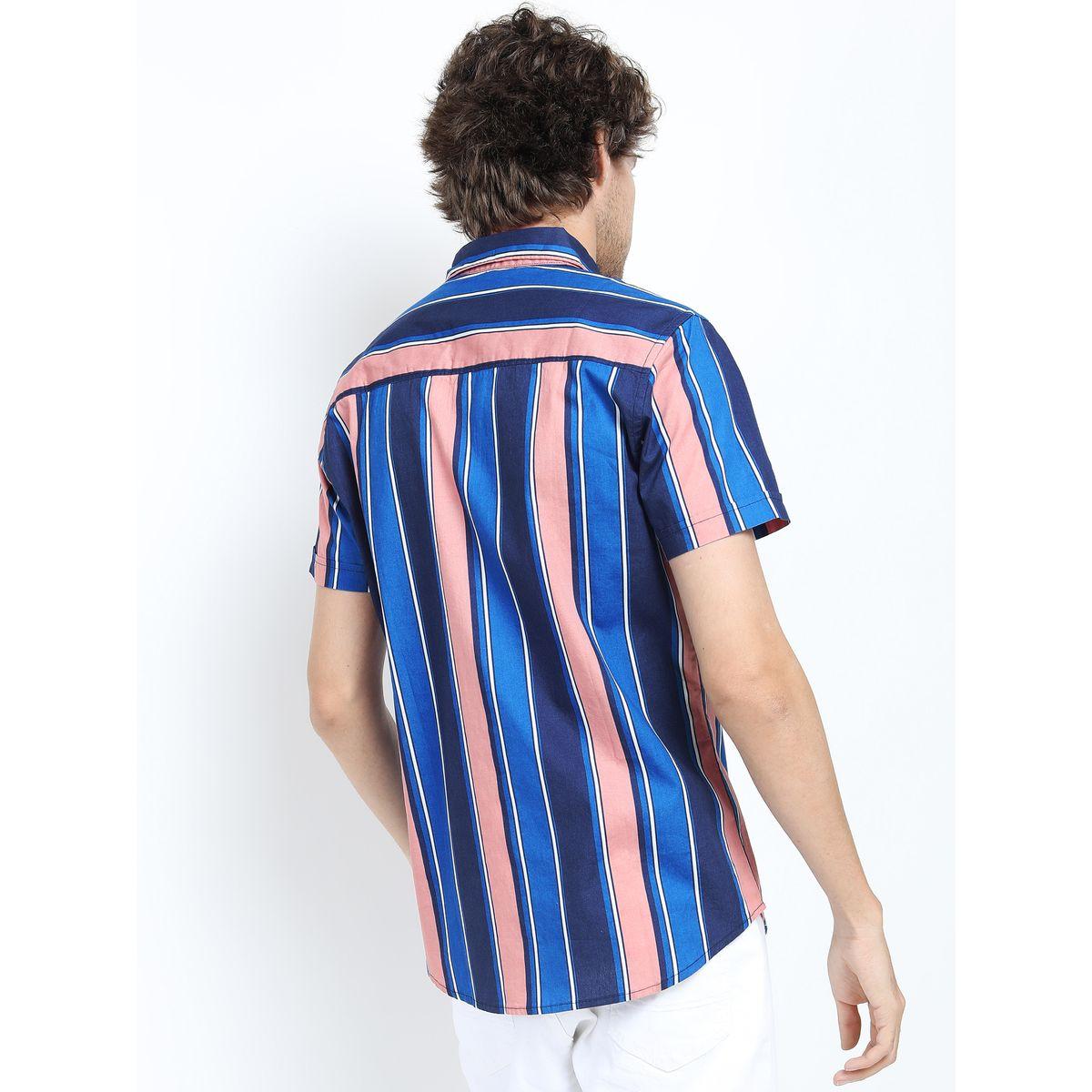Highlander X Styli  Striped Pocket Detail Slim Fit Shirt with Short Sleeves-men-clothing-shirts-image-4