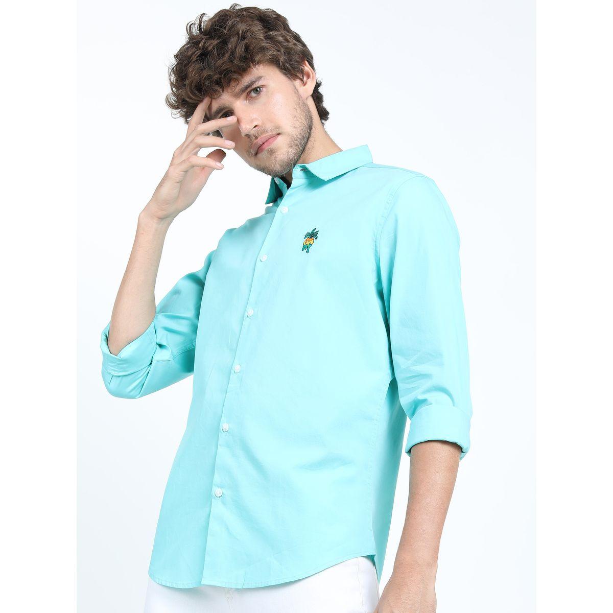 قميص بقصة سليم فت واكمام طويلة هايلاندر × ستايلي-men-clothing-shirts-image-1
