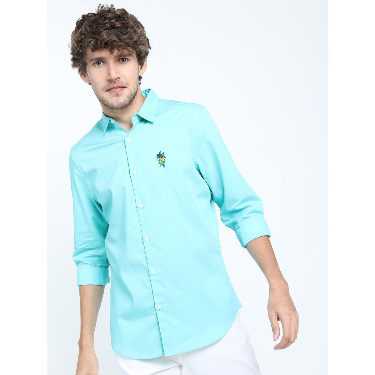 Highlander X Styli  Pineapple Embroidery Slim Fit Shirt with Long Sleeves-men-clothing-shirts-image-7