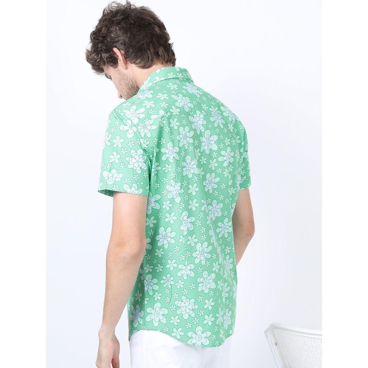 قميص بقصة سليم فت واكمام قصيرة هايلاندر × ستايلي-men-clothing-shirts-image-3