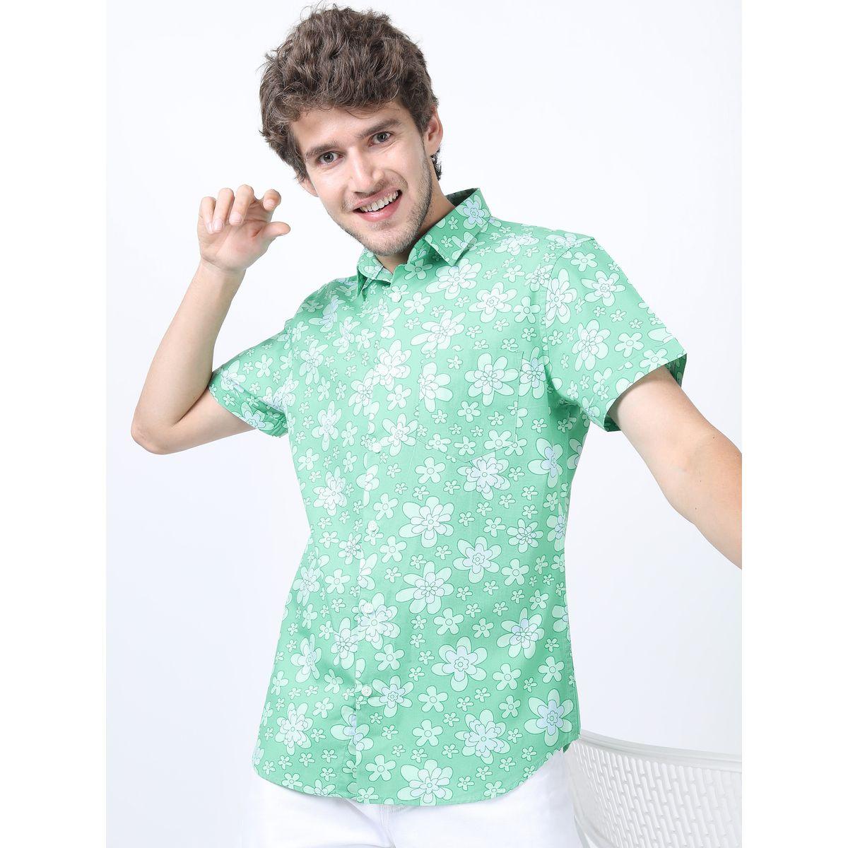 قميص بقصة سليم فت واكمام قصيرة هايلاندر × ستايلي-men-clothing-shirts-image-4