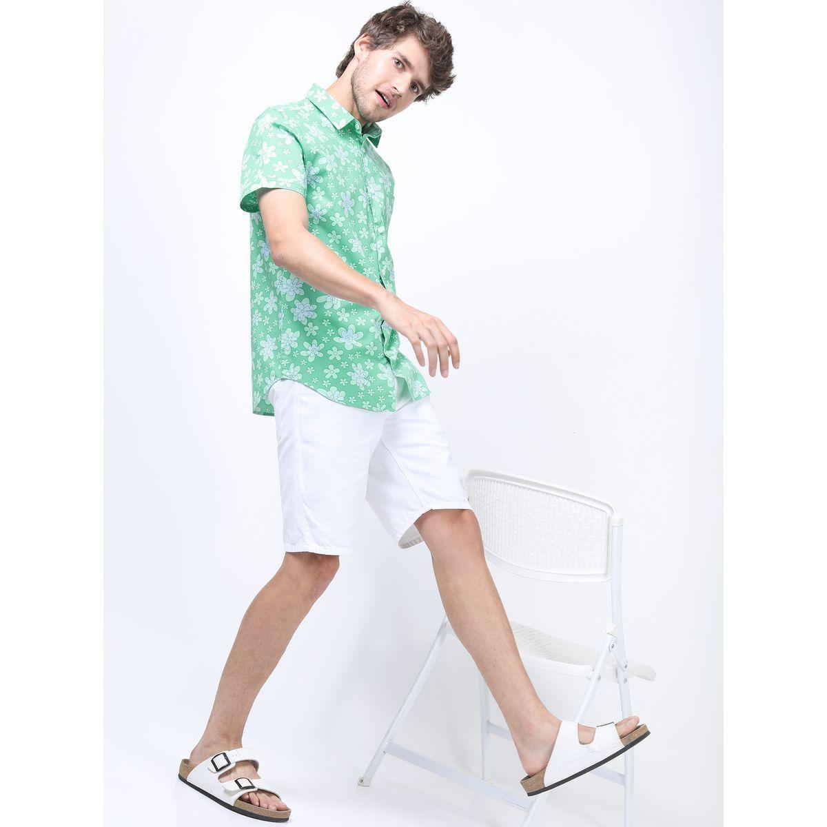 Highlander X Styli  All Over Floral Print Slim Fit Shirt with Short Sleeves-men-clothing-shirts-image-5