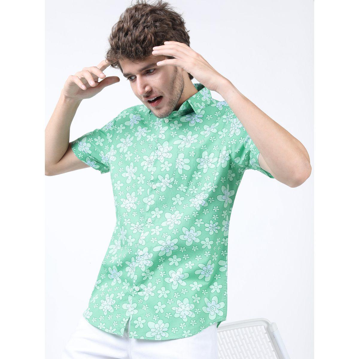 قميص بقصة سليم فت واكمام قصيرة هايلاندر × ستايلي-men-clothing-shirts-image-6