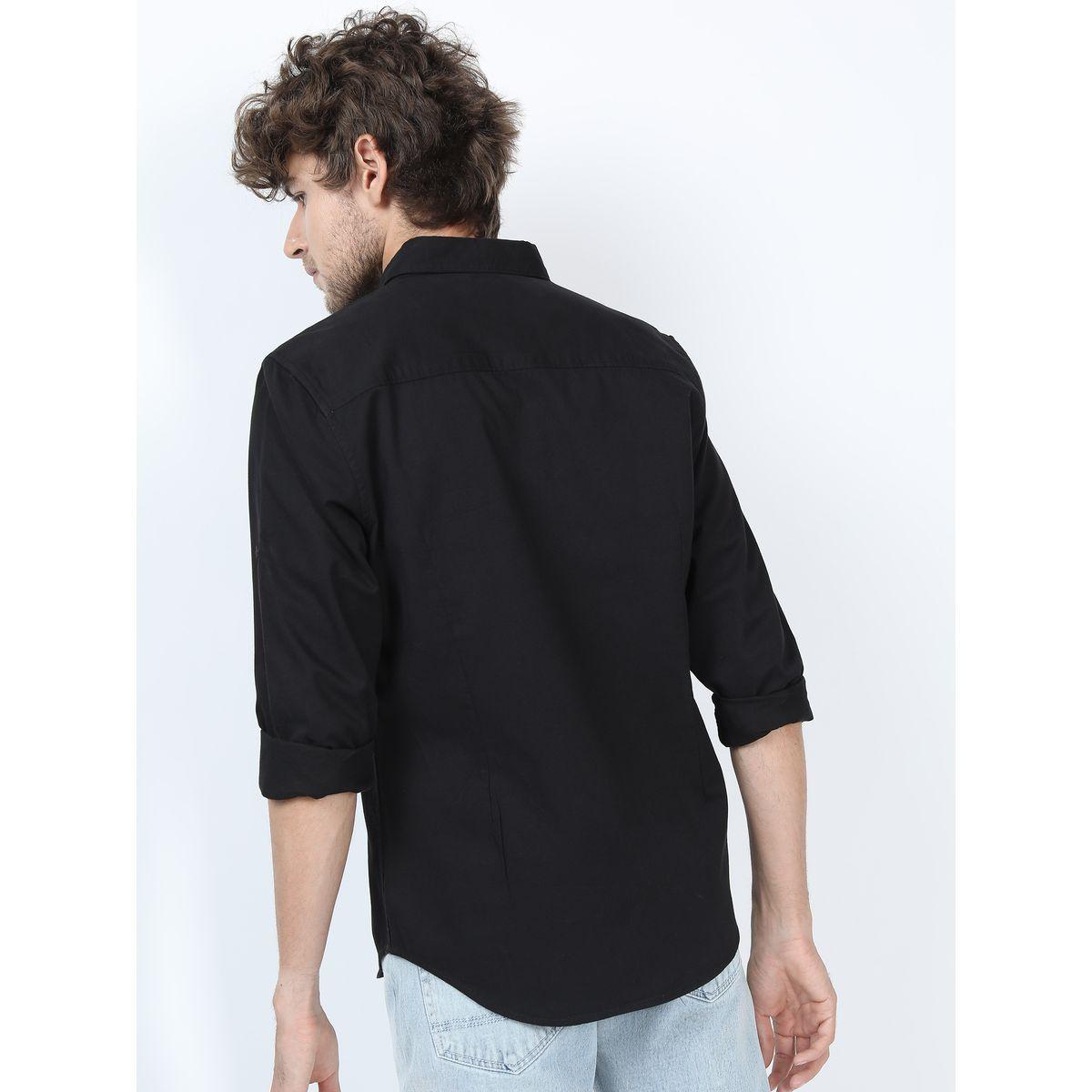Highlander X Styli  Solid Slim Fit Shirt with Long Sleeves-men-clothing-shirts-image-3