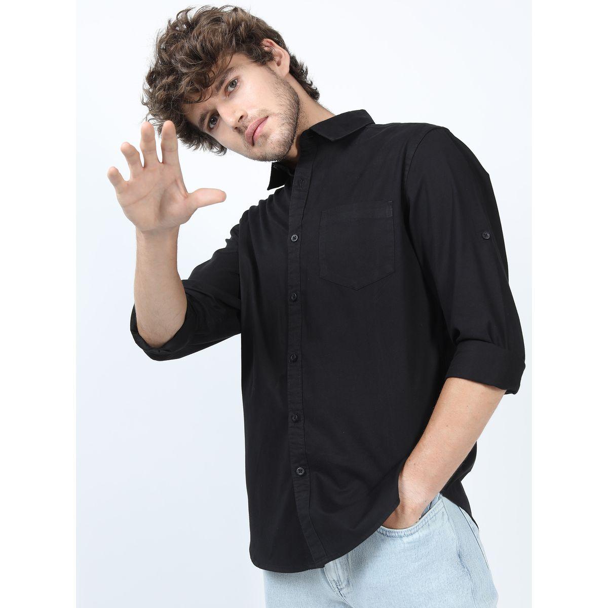 Highlander X Styli  Solid Slim Fit Shirt with Long Sleeves-men-clothing-shirts-image-6