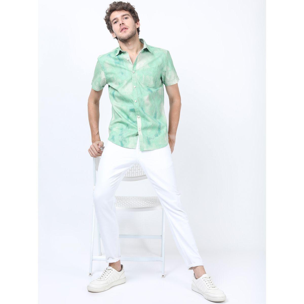 Highlander X Styli  Textured Tie Dye Print Shirt with Short Sleeves-men-clothing-shirts-image-5