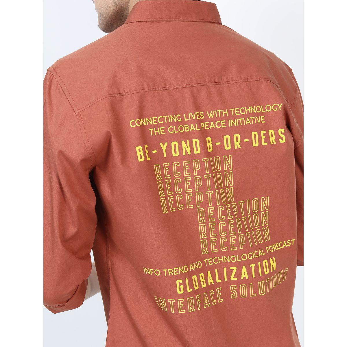 Highlander X Styli  Back Typographic Print Shirt with Long Sleeves-men-clothing-shirts-image-2