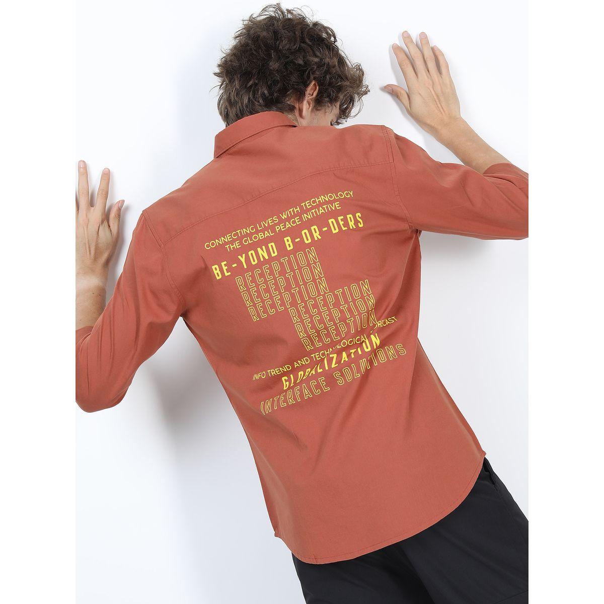 Highlander X Styli  Back Typographic Print Shirt with Long Sleeves-men-clothing-shirts-image-6