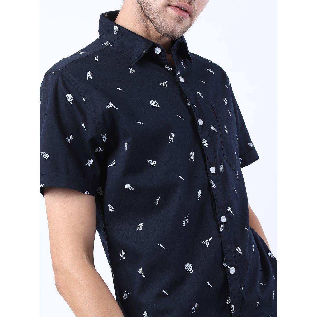 قميص بقصة سليم فت مع اكمام قصيرة هايلاندر × ستايلي-men-clothing-shirts-image-2