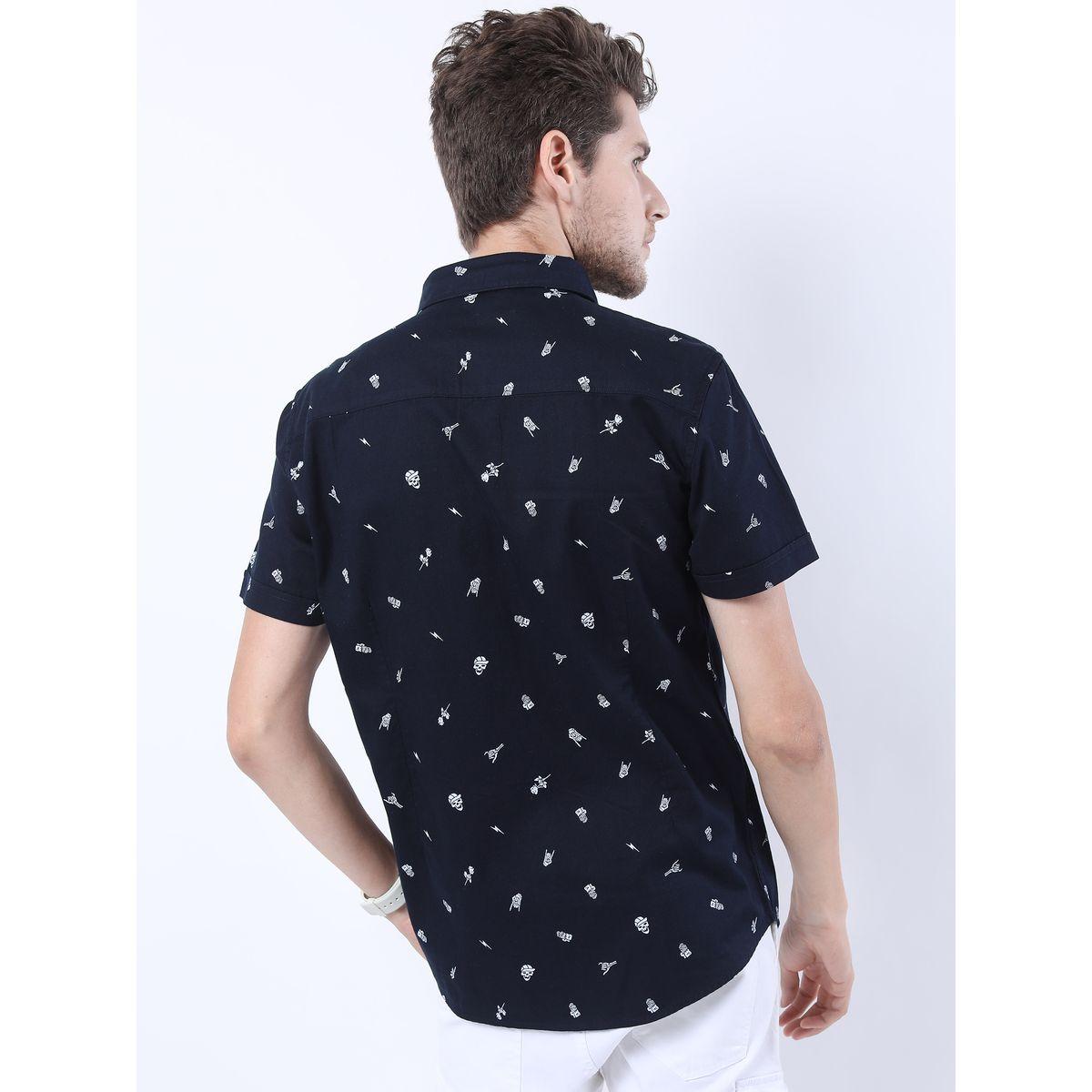 قميص بقصة سليم فت مع اكمام قصيرة هايلاندر × ستايلي-men-clothing-shirts-image-3