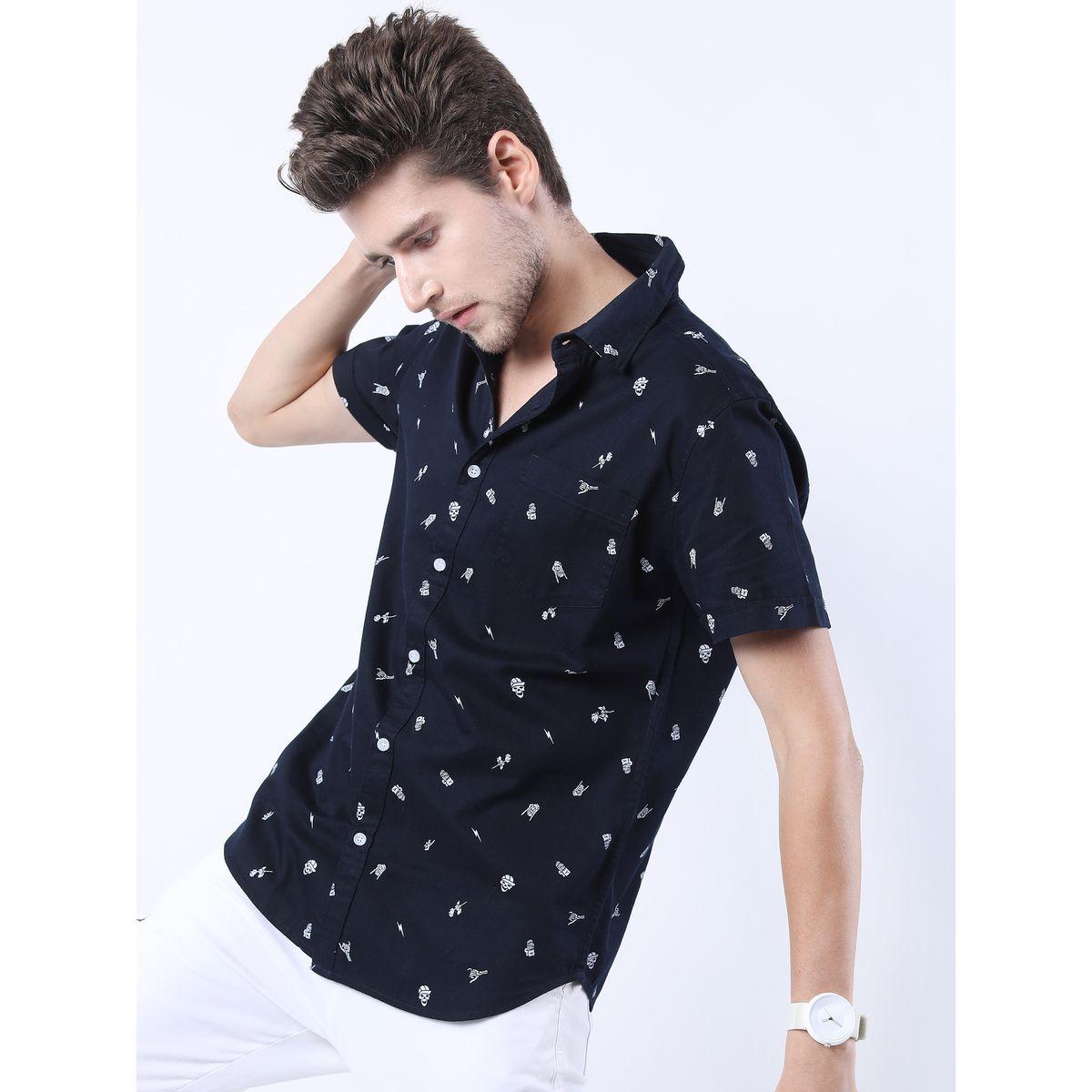 قميص بقصة سليم فت مع اكمام قصيرة هايلاندر × ستايلي-men-clothing-shirts-image-4