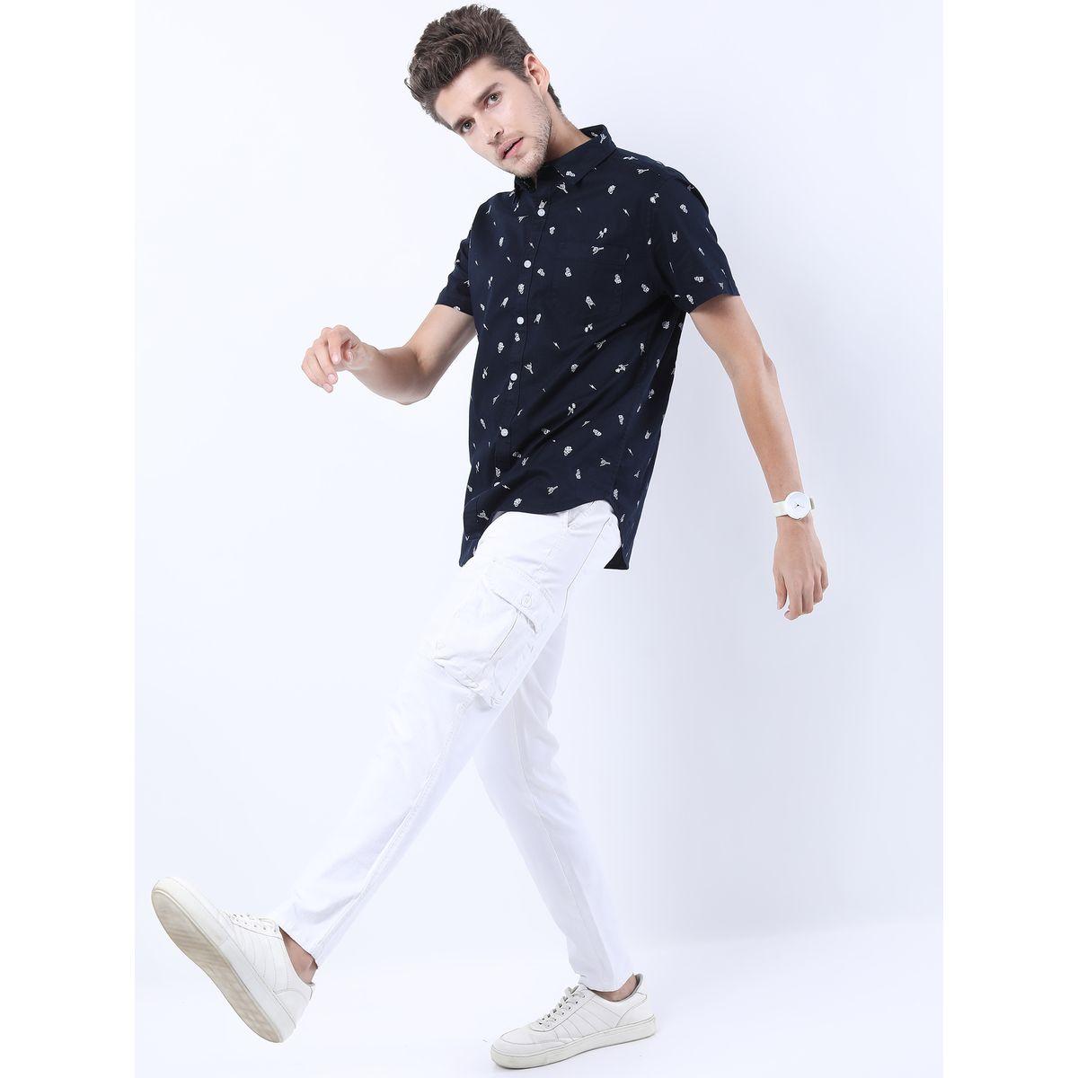 قميص بقصة سليم فت مع اكمام قصيرة هايلاندر × ستايلي-men-clothing-shirts-image-5