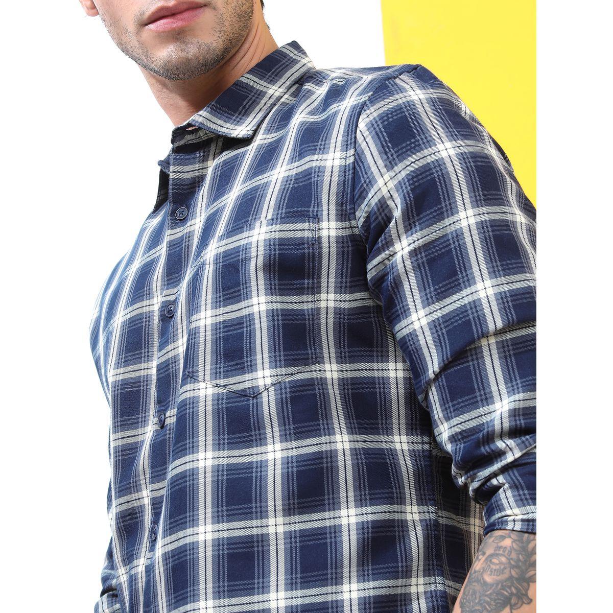 Highlander X Styli  Tartan Checked Slim Fit Shirt with Long Sleeves-men-clothing-shirts-image-5