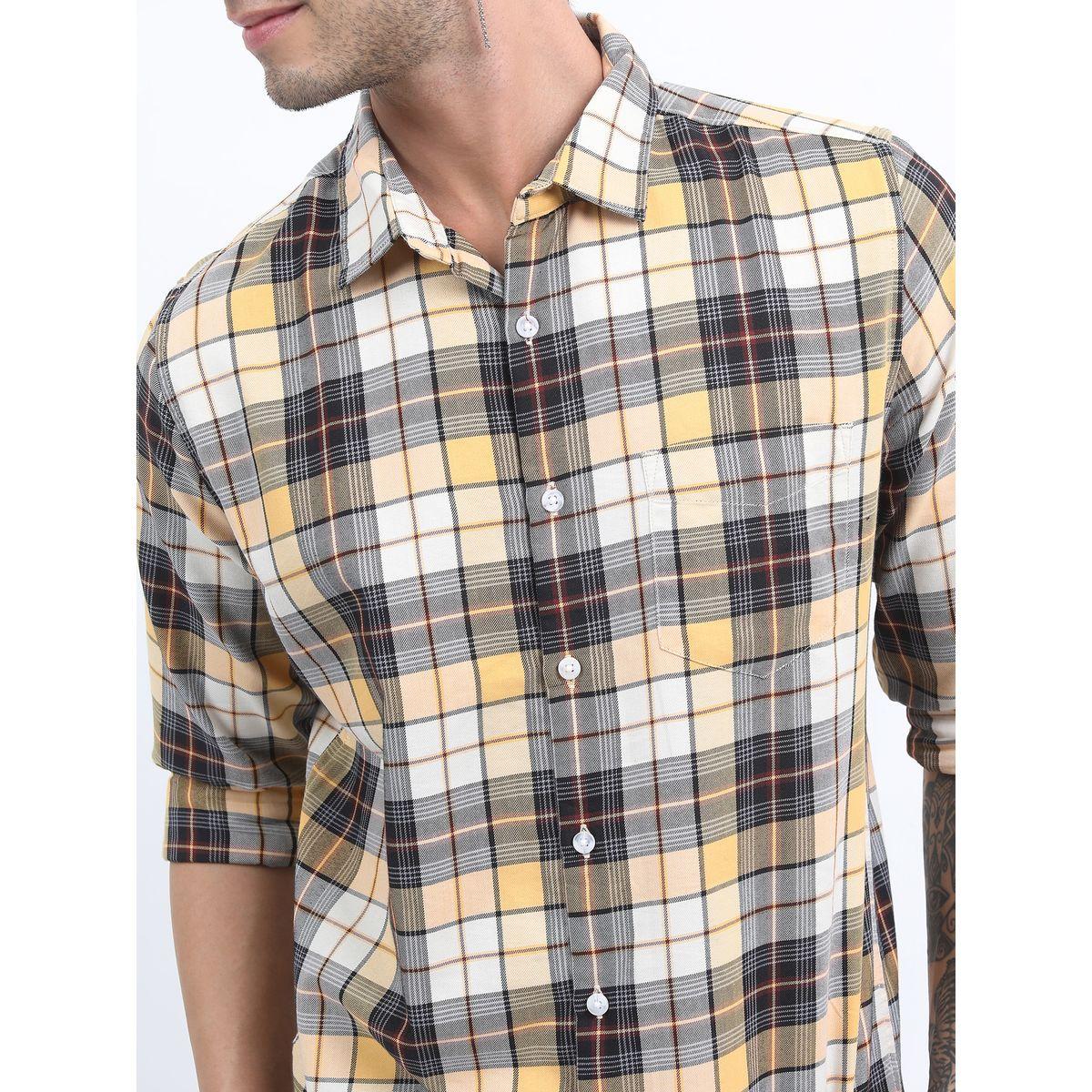 Highlander X Styli  Tartan Checked Slim Fit Shirt with Long Sleeves-men-clothing-shirts-image-4