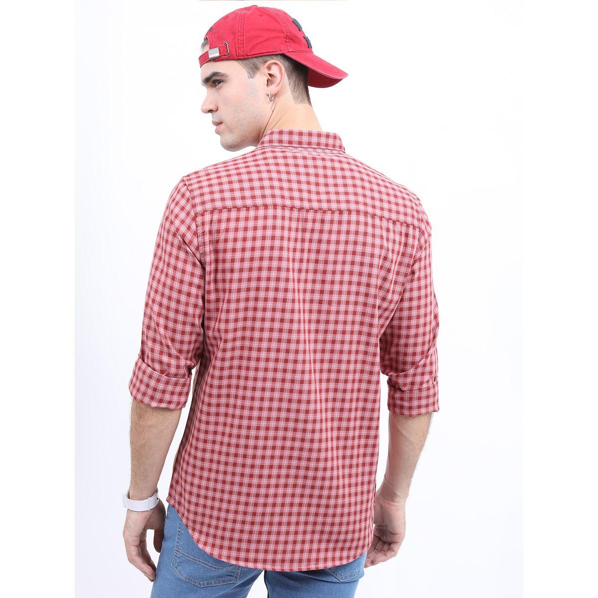 Highlander X Styli  Checked Slim Fit Shirt with Long Sleeves-men-clothing-shirts-image-3