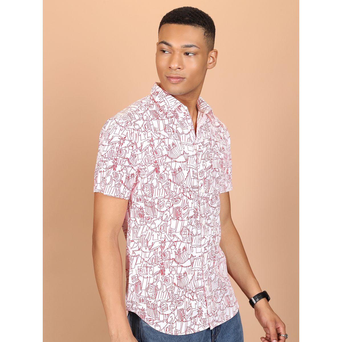 قميص مطبع بطبعة مجردة مع جيب هايلاندر × ستايلي-men-clothing-shirts-image-2