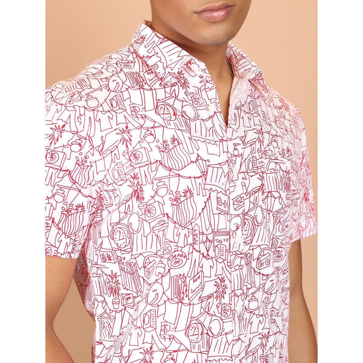 قميص مطبع بطبعة مجردة مع جيب هايلاندر × ستايلي-men-clothing-shirts-image-4