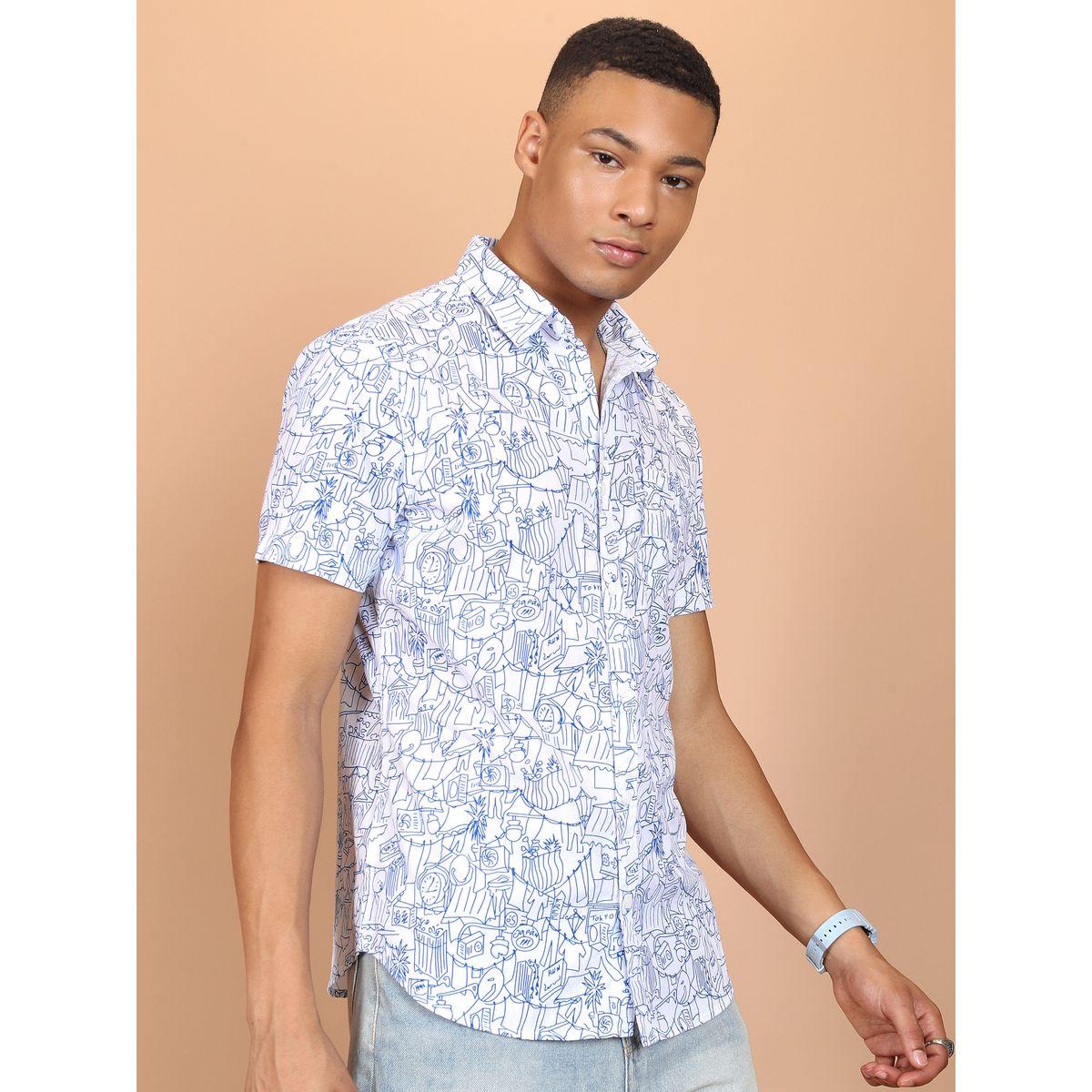 قميص مطبع بطبعة مجردة مع جيب هايلاندر × ستايلي-men-clothing-shirts-image-2