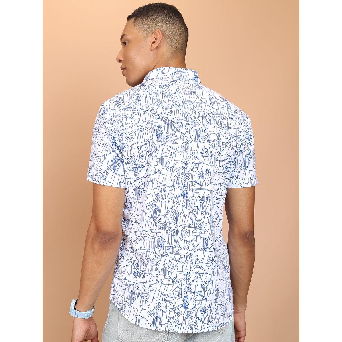قميص مطبع بطبعة مجردة مع جيب هايلاندر × ستايلي-men-clothing-shirts-image-3