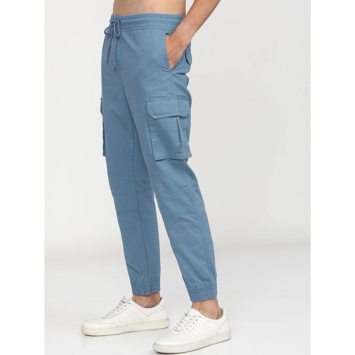 Highlander Solid Slim Fit Cargo Pants with Drawstring Closure-men-clothing-bottoms-trousersandchinos-trousers-image-1