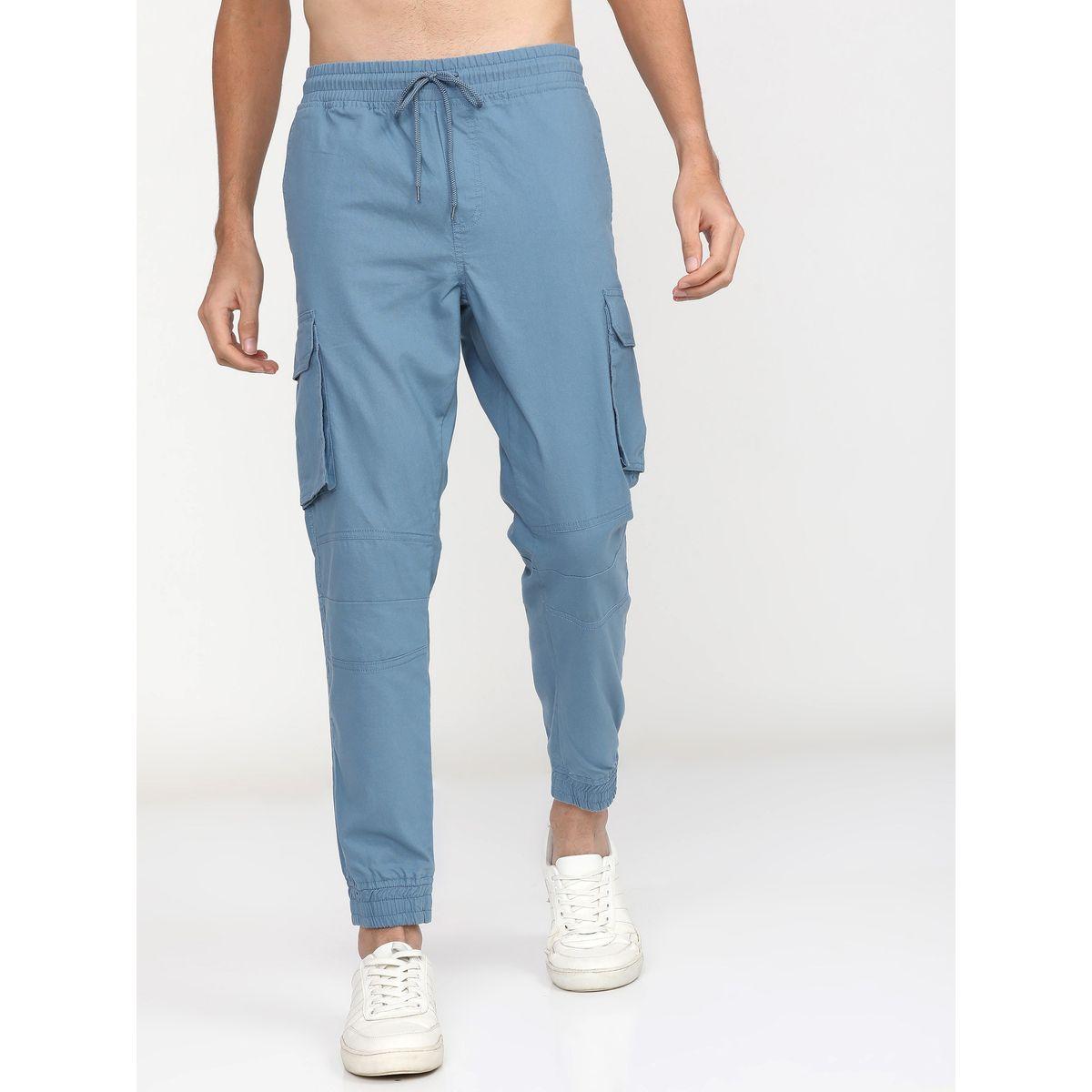 Highlander Solid Slim Fit Cargo Pants with Drawstring Closure-men-clothing-bottoms-trousersandchinos-trousers-image-2