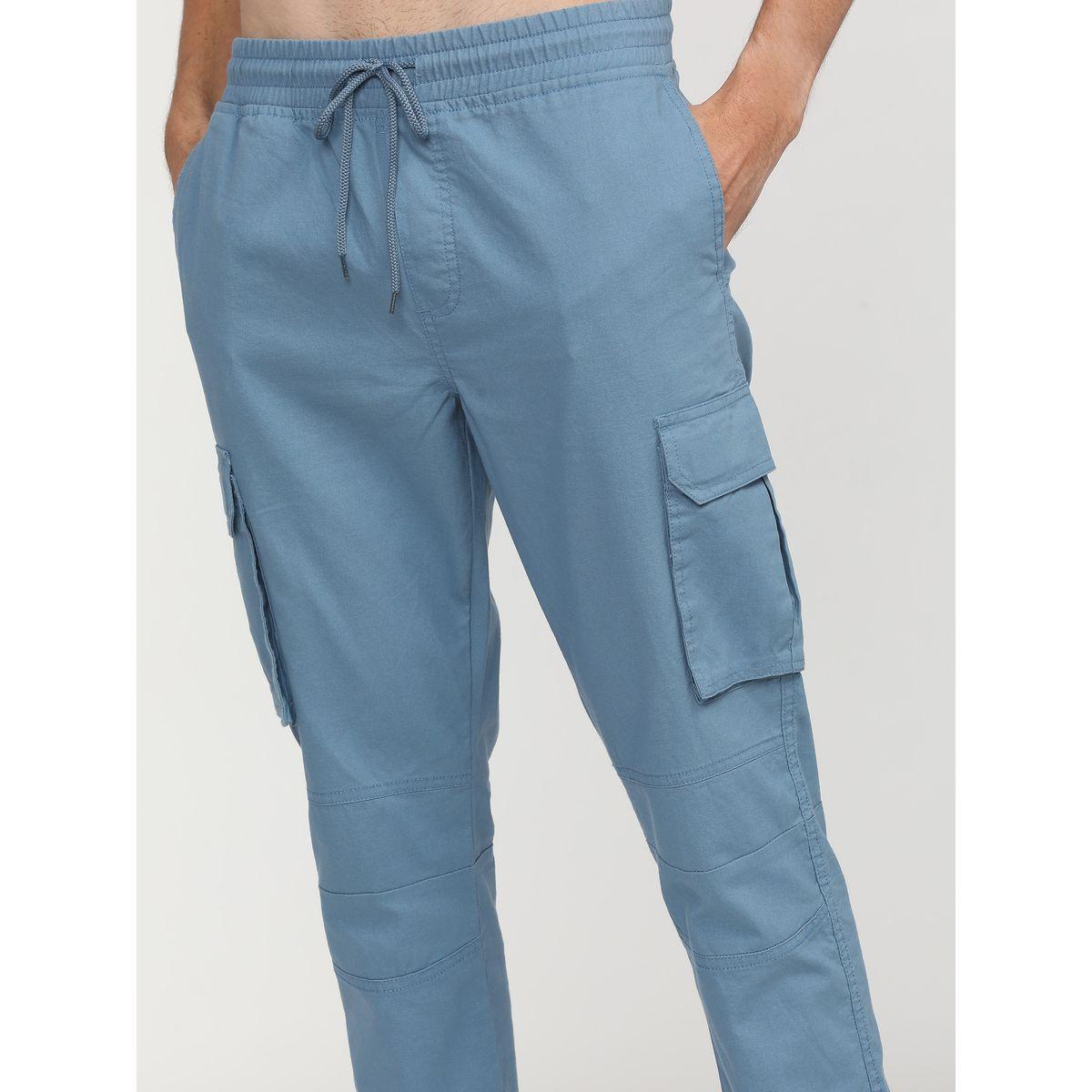 Highlander Solid Slim Fit Cargo Pants with Drawstring Closure-men-clothing-bottoms-trousersandchinos-trousers-image-3