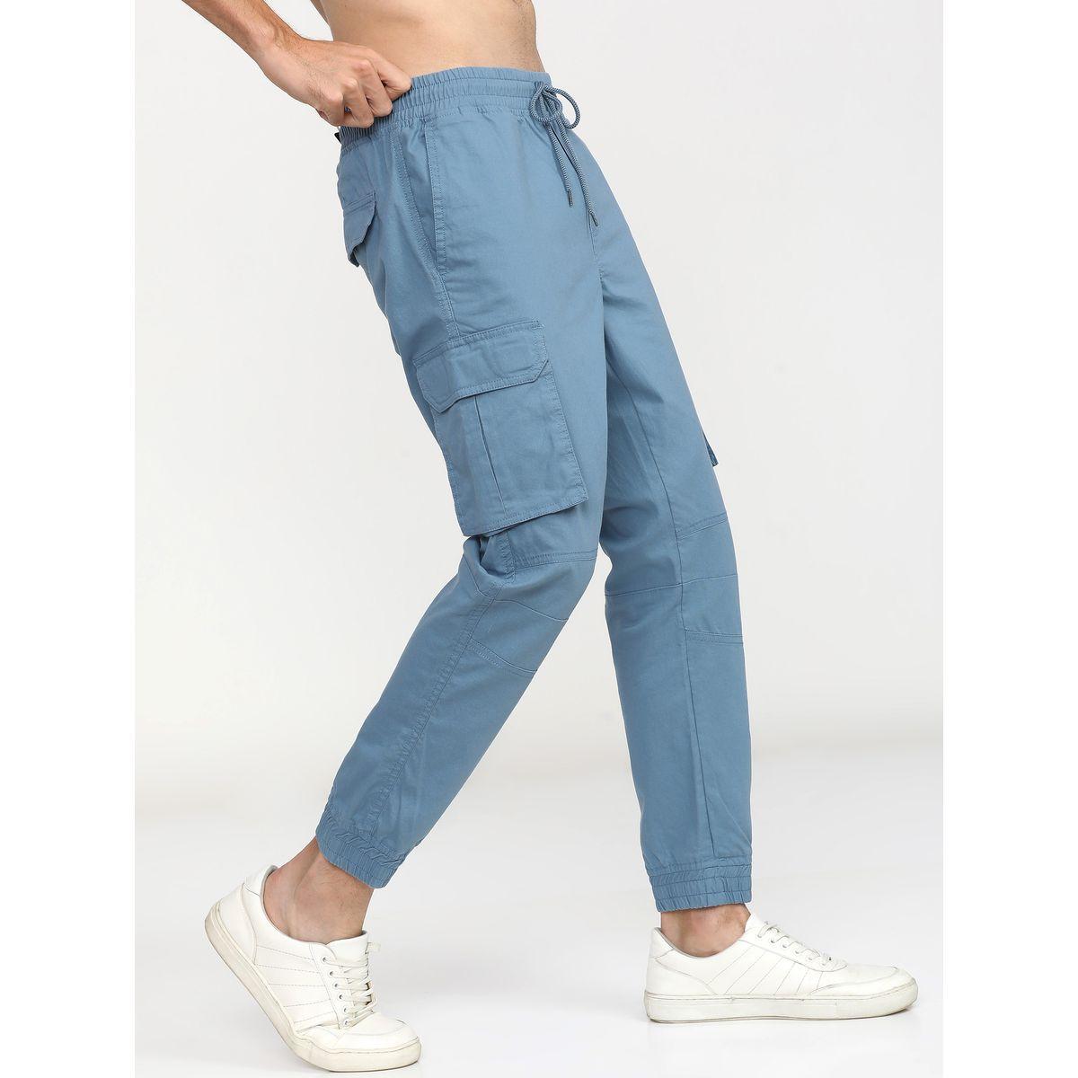 Highlander Solid Slim Fit Cargo Pants with Drawstring Closure-men-clothing-bottoms-trousersandchinos-trousers-image-4