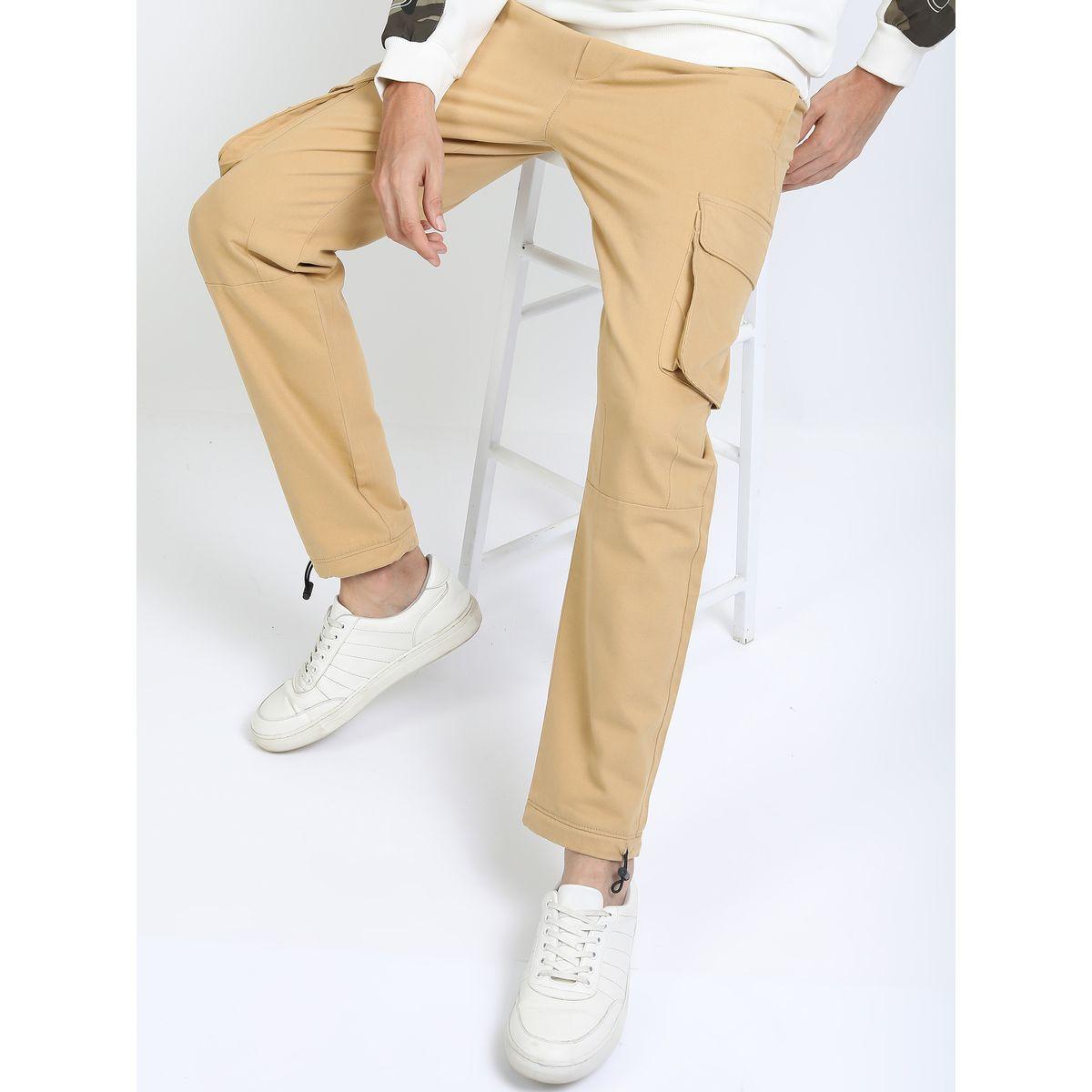 Highlander X Styli  Solid Cargo Pants with Drawstring Closure-men-clothing-bottoms-trousersandchinos-trousers-image-1