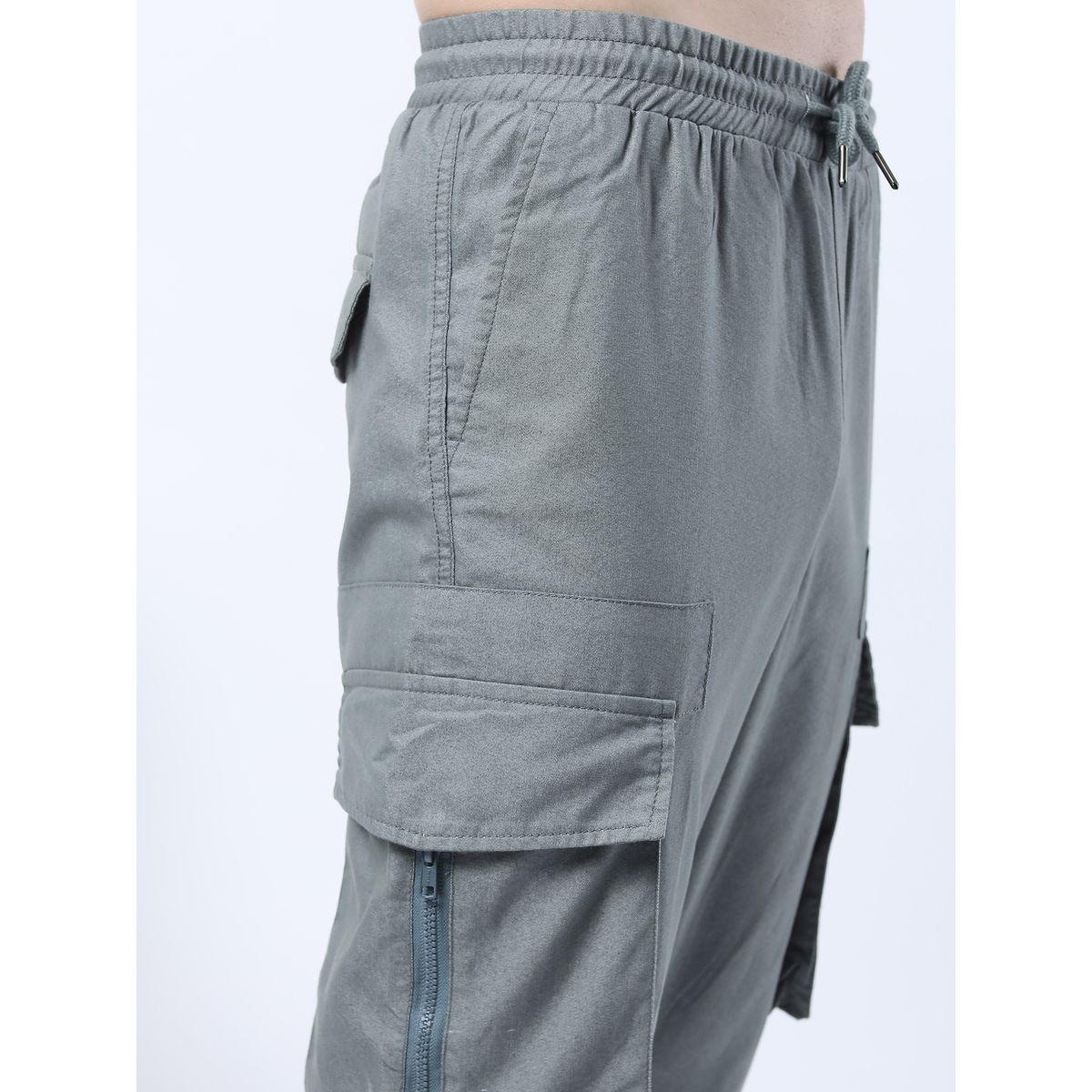 Highlander X Styli  Solid Cargo Pants with Drawstring Closure-men-clothing-bottoms-trousersandchinos-trousers-image-2