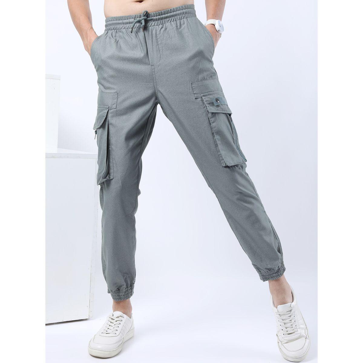 Highlander X Styli  Solid Cargo Pants with Drawstring Closure-men-clothing-bottoms-trousersandchinos-trousers-image-3