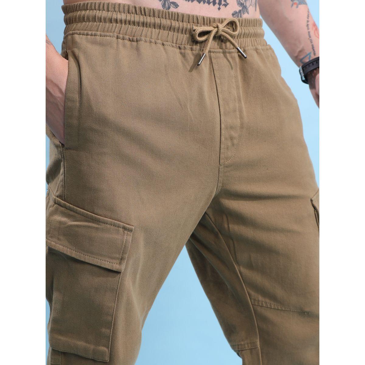 Highlander Solid Cargo Joggers with Drawstring Closure-men-clothing-bottoms-joggers-image-5